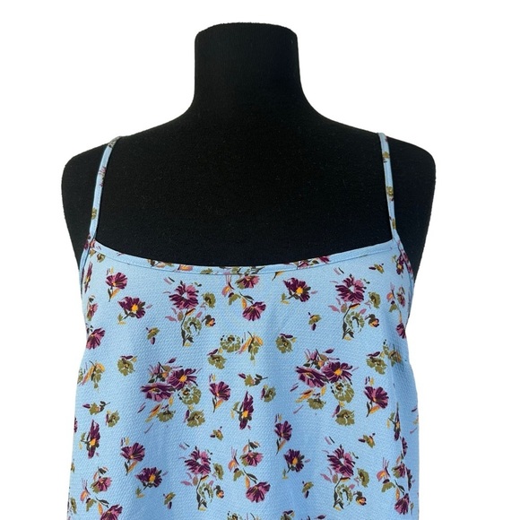 Urban Outfitters Camille Mini Dress S Blue Sleeveless Floral - Picture 4 of 13